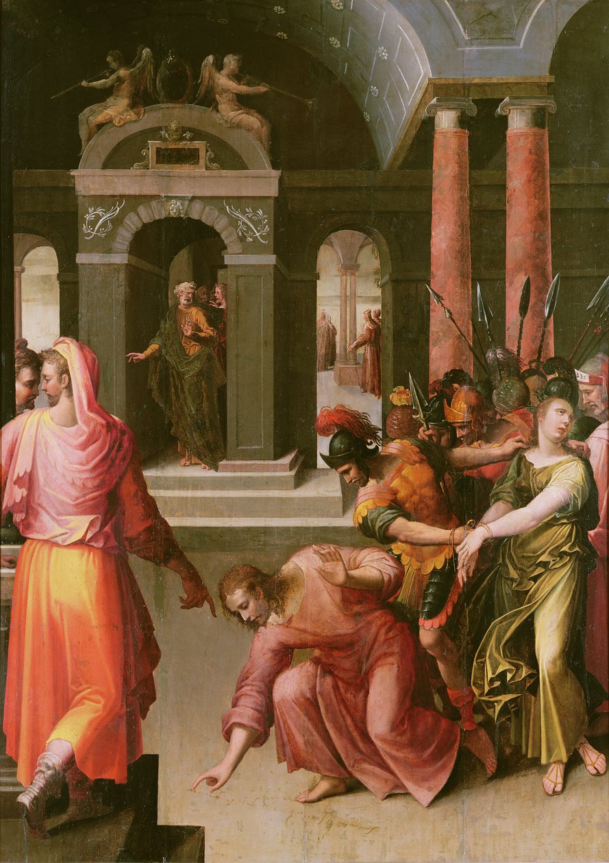 The Adulteress by Hans or Jan Vredeman de Vries
