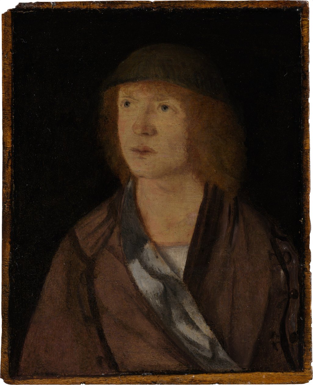 Portrait of a Young Man; (reverse) Girl Making a Garland by Hans von Kulmbach