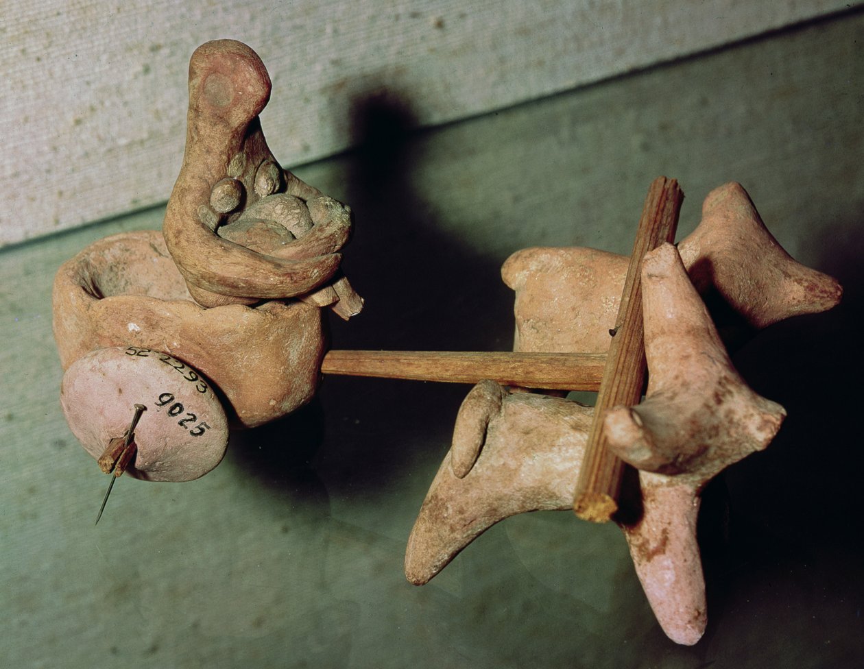 Model of a cart pulled by two oxen, from Mohenjo-Daro, Indus Valley, Pakistan by Harappan