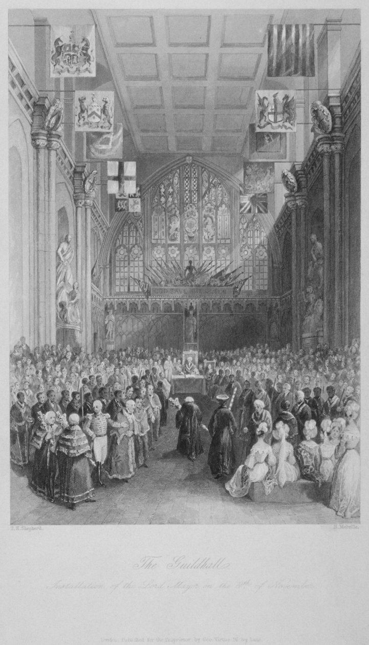 Installation of the Lord Mayor of London at the Guildhall, City of London, 1838 by Harden Sidney Melville