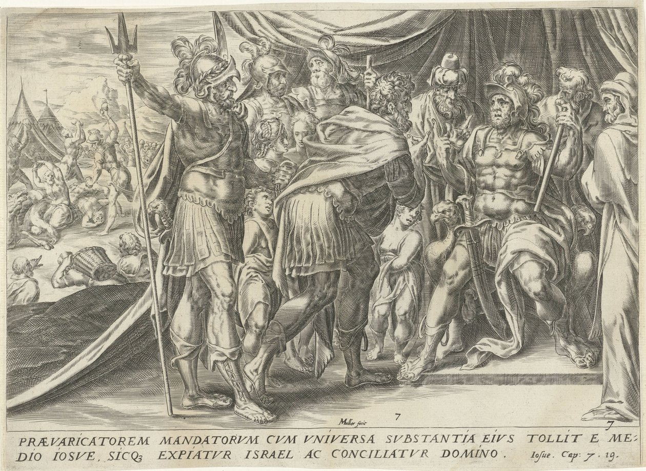 Achan before Joshua The History of Joshua (series title) by Harmen Jansz Muller