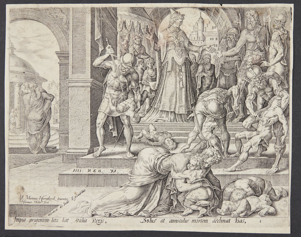 Athaliah Destroying the Royal Progeny by Harmen Jansz. Muller