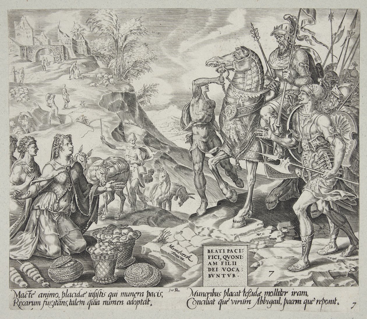 Blessed are the Peacemakers. Abigail Soothing David by Harmen Jansz. Muller