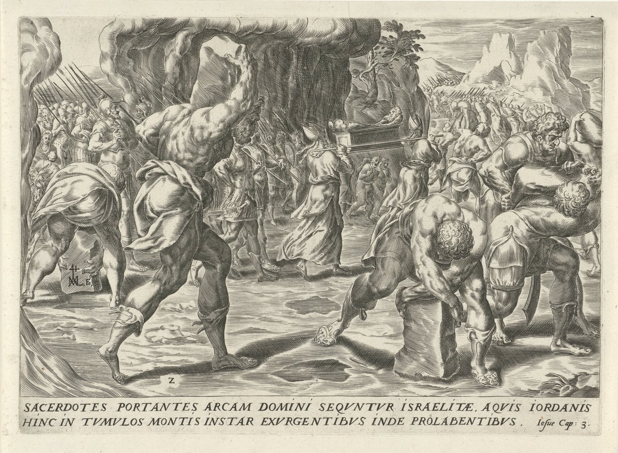 Crossing the River Jordan (The History of Joshua) by Harmen Jansz Muller