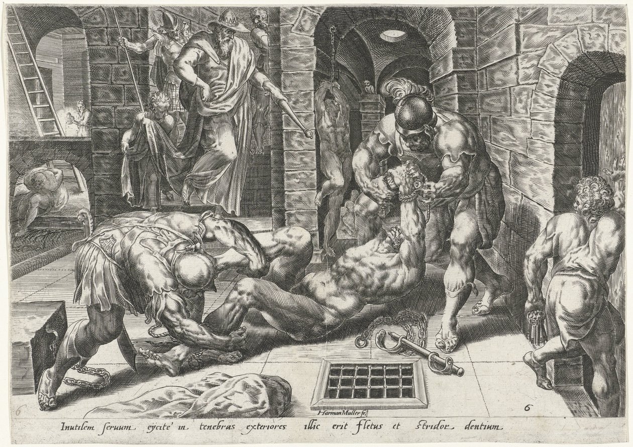 Wicked Servant Thrown into a Dark Dungeon by Harmen Jansz Muller