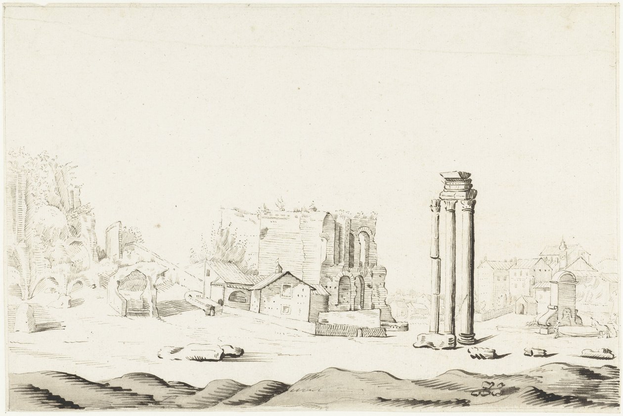 Ruins of the Campo Vaccino in the Roman Forum by Harmen ter Borch