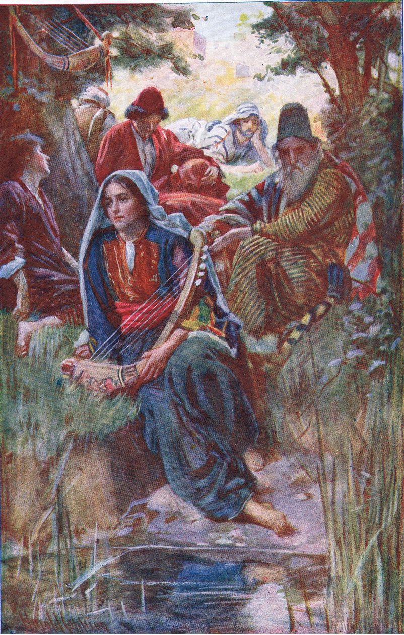 By the Rivers of Babylon (Illustration from Pictures That Teach The Crown Series, 1920) by Harold Copping