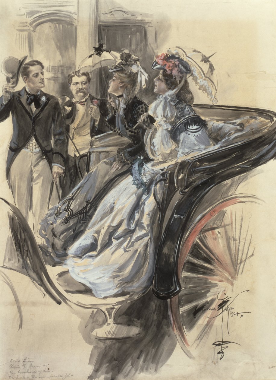 Carriage Ride, 1904 by Harrison Fisher