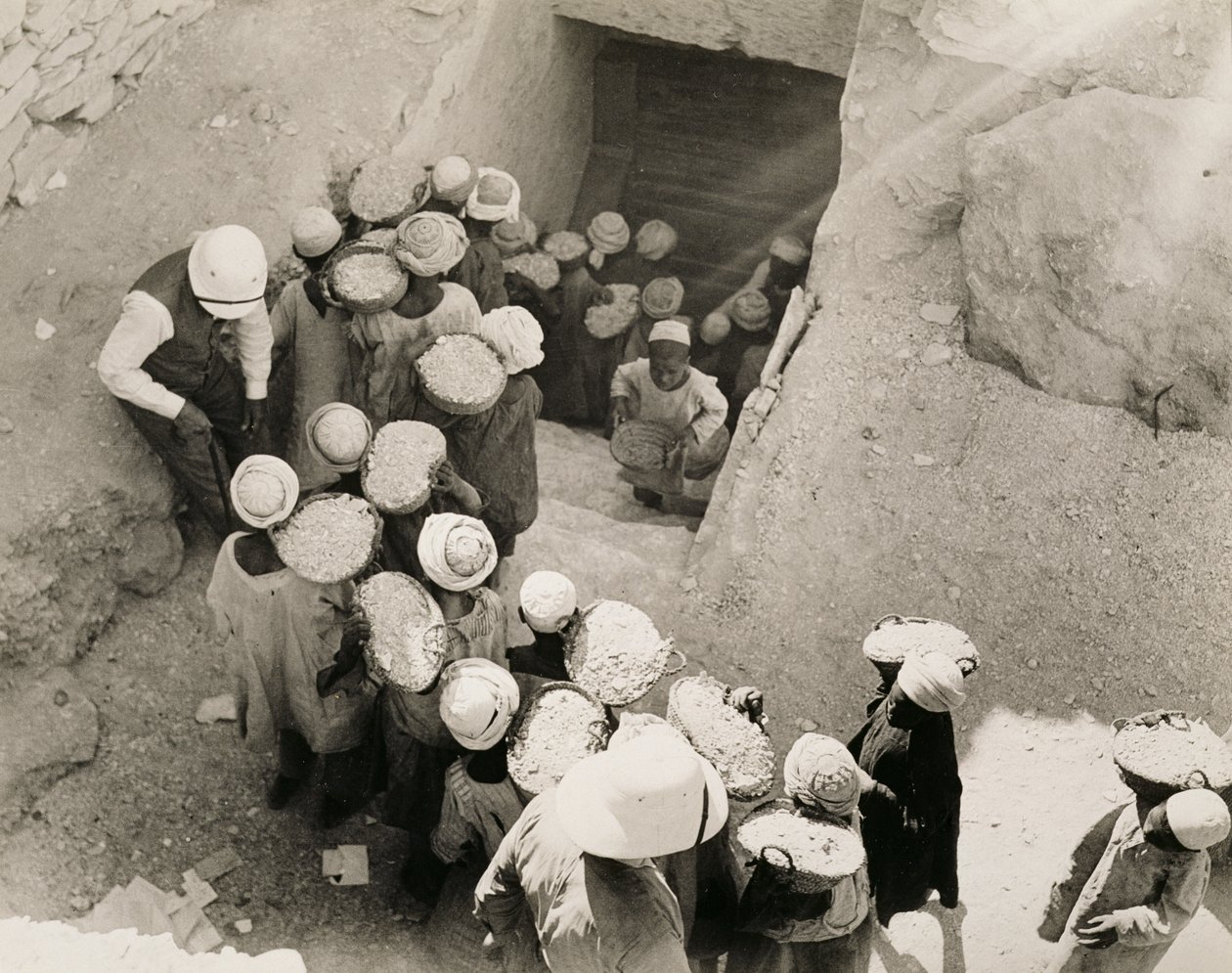 Closing the Tomb of Tutankhamun, Valley of the Kings, February 1923 by Harry Burton