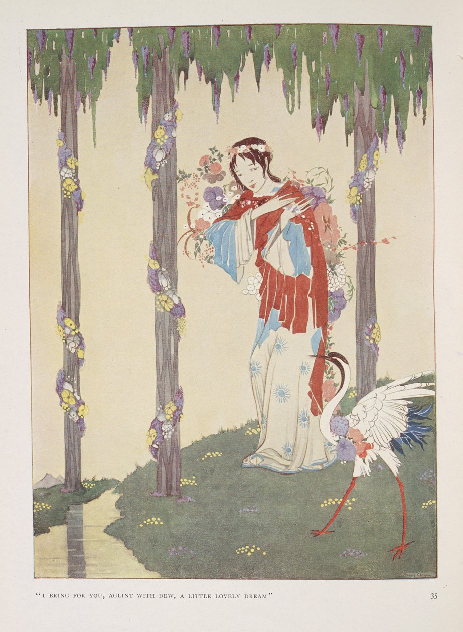 Cradle-Song. "I bring for you, aglint with dew, a little lovely dream" by Harry Clarke