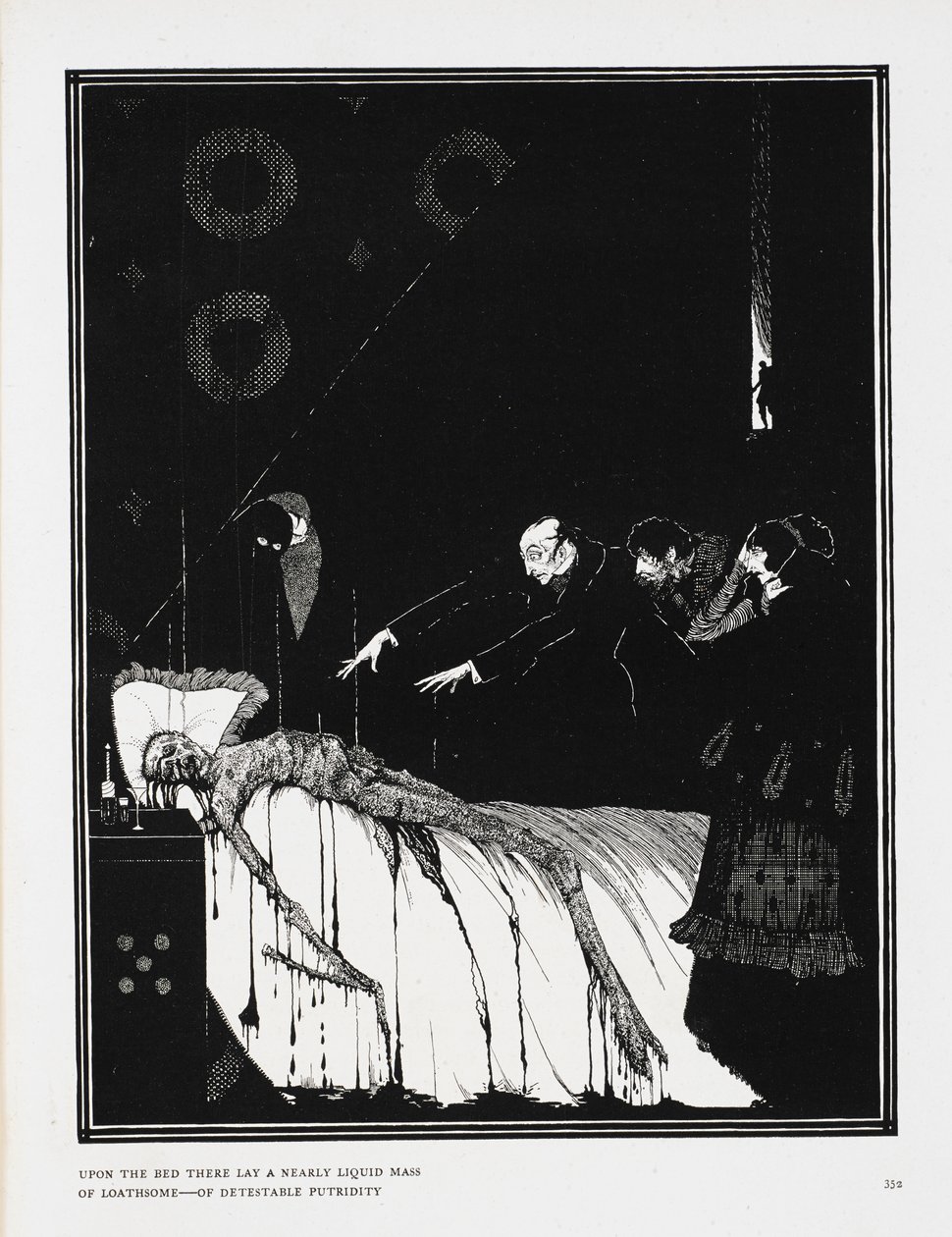 From the Bed There Lay a Nearly Liquid Mass of Loathsome Putridity by Harry Clarke