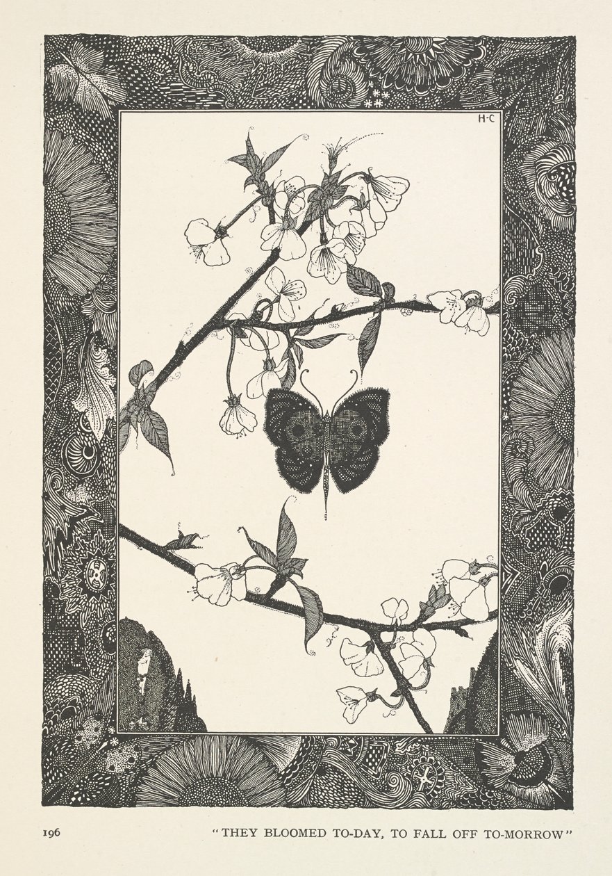 The Butterfly. They Bloomed Today, to Fall Off Tomorrow by Harry Clarke