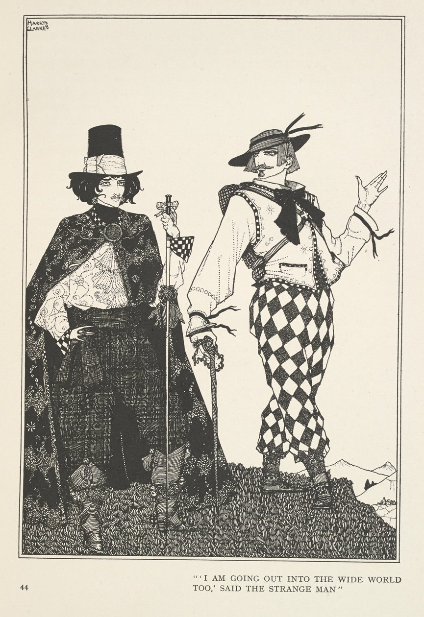 The Travelling Companion "I Am Going Out into the Wide World Too," Said the Strange Man by Harry Clarke