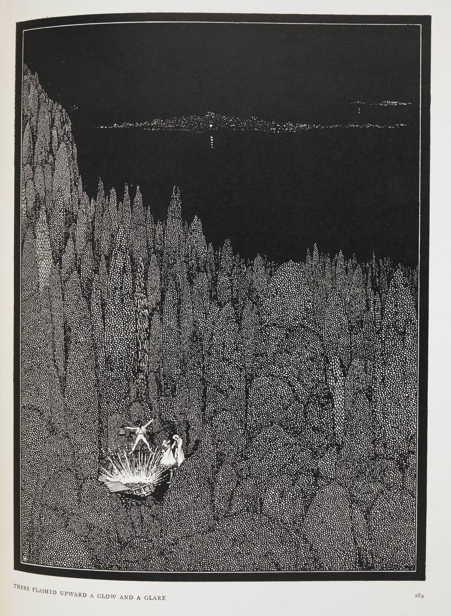 There Flashed Upward a Glow and Glare (Illustration for 