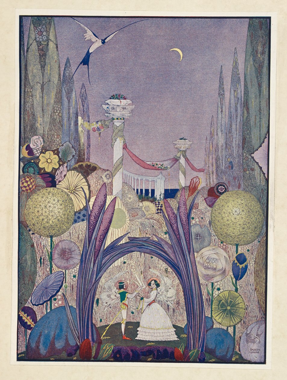 Thumbelina, She should be Queen of all the Flowers by Harry Clarke