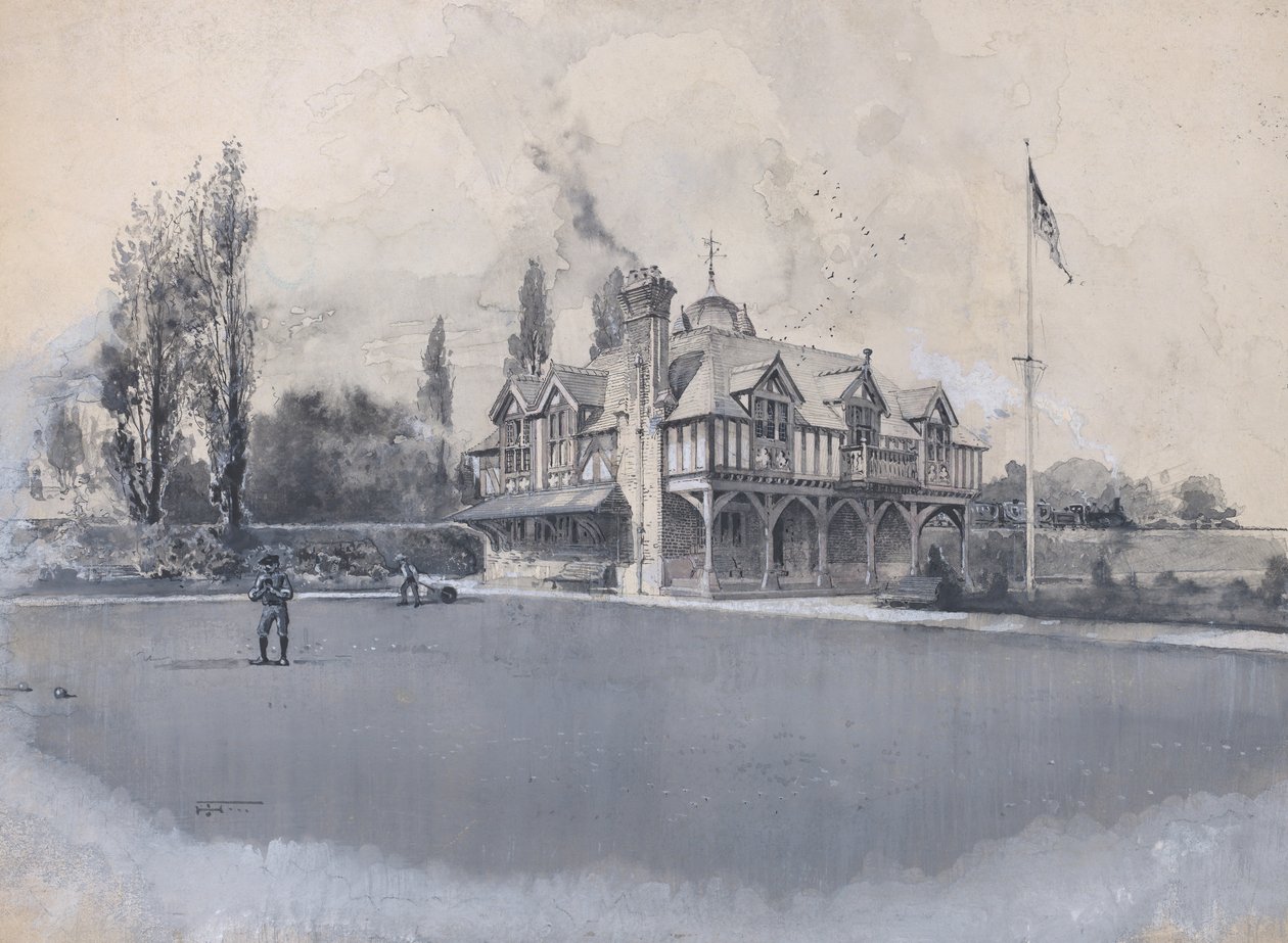 The Athletic Club at Bowling Green, ca. 1900 by Harry Fenn