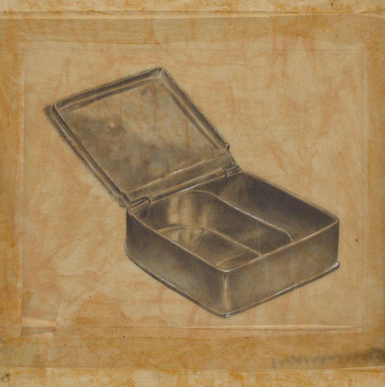 Pewter Box with Two Compartments by Harry Goodman