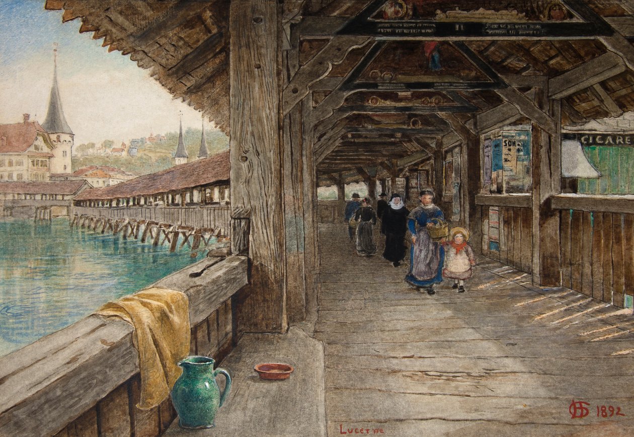 The Chapel Bridge, Lucerne by Harry Goodwin