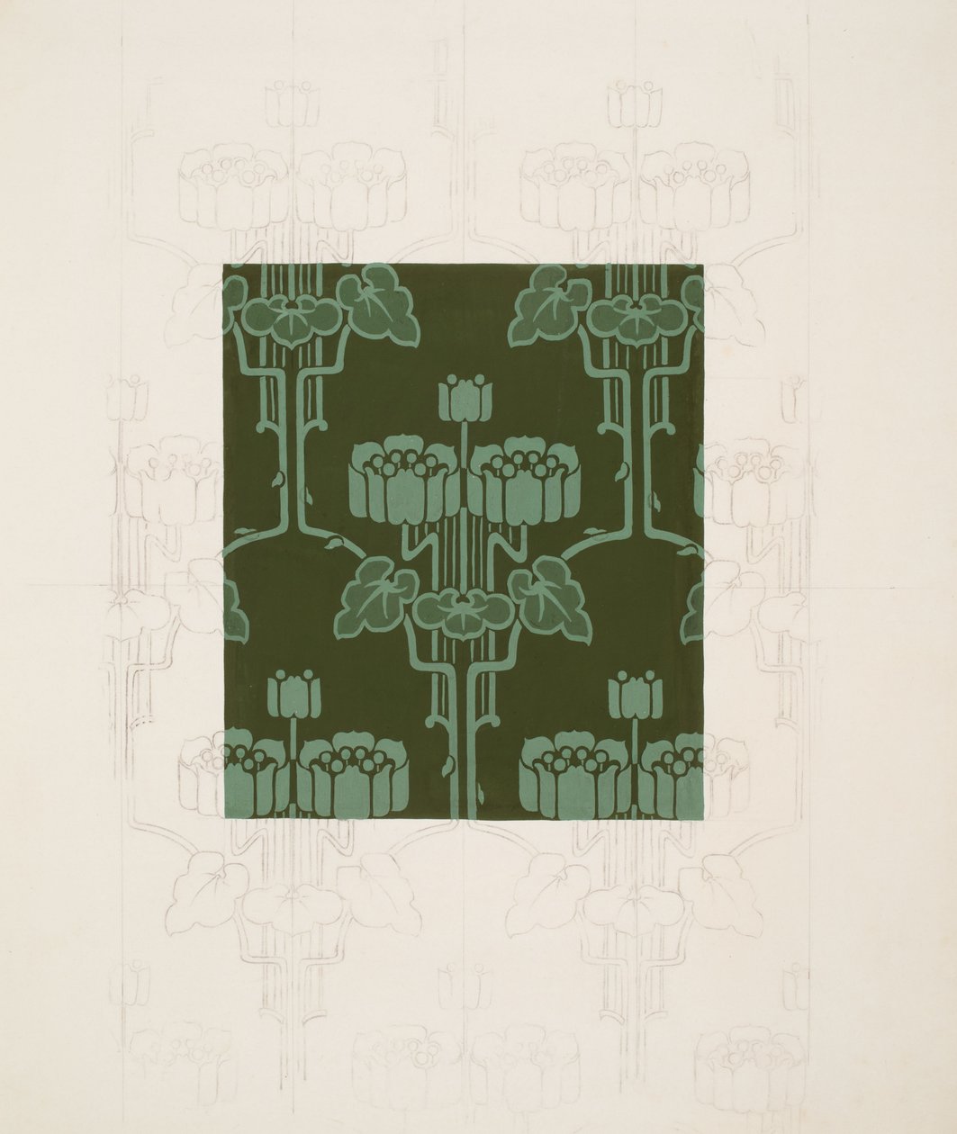 Design with Flowers and Leaves by Harry Napper