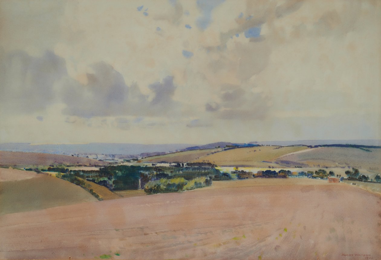 Landscape, Possibly the Downs by Harry Watson