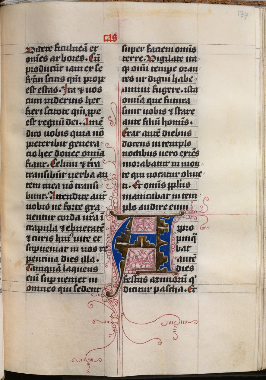 Gospel Book with Evangelist Portraits: Decorated Initial by Hausbuch Master