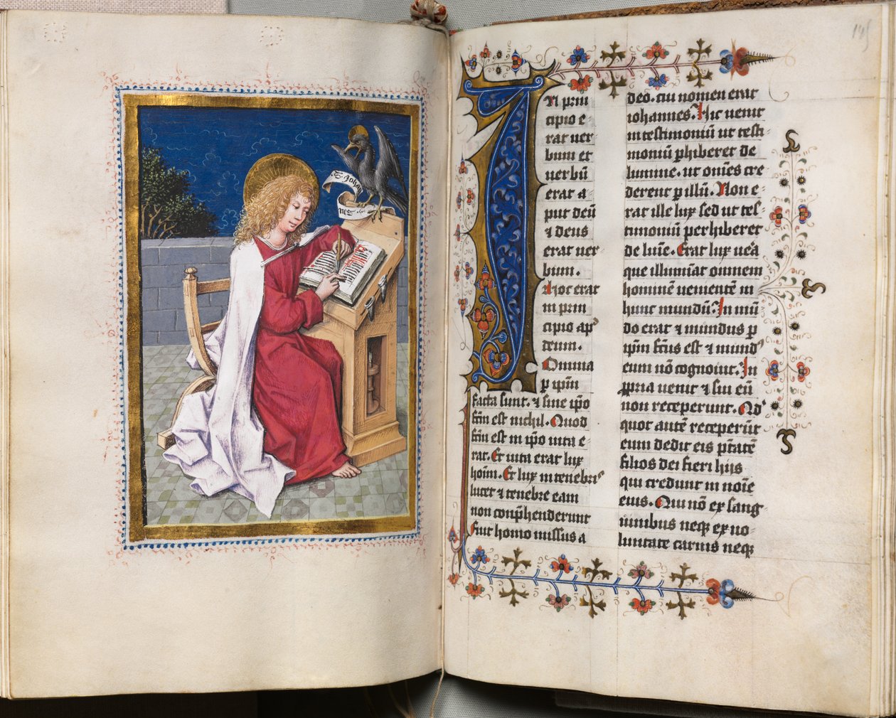 Gospel Book with Evangelist Portraits: Decorated Initial by Hausbuch Master