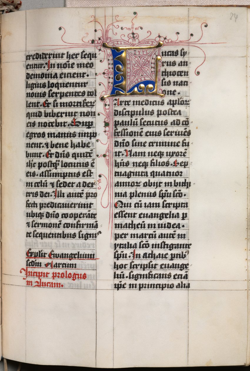 Gospel Book with Evangelist Portraits: Decorated Initial by Hausbuch Master