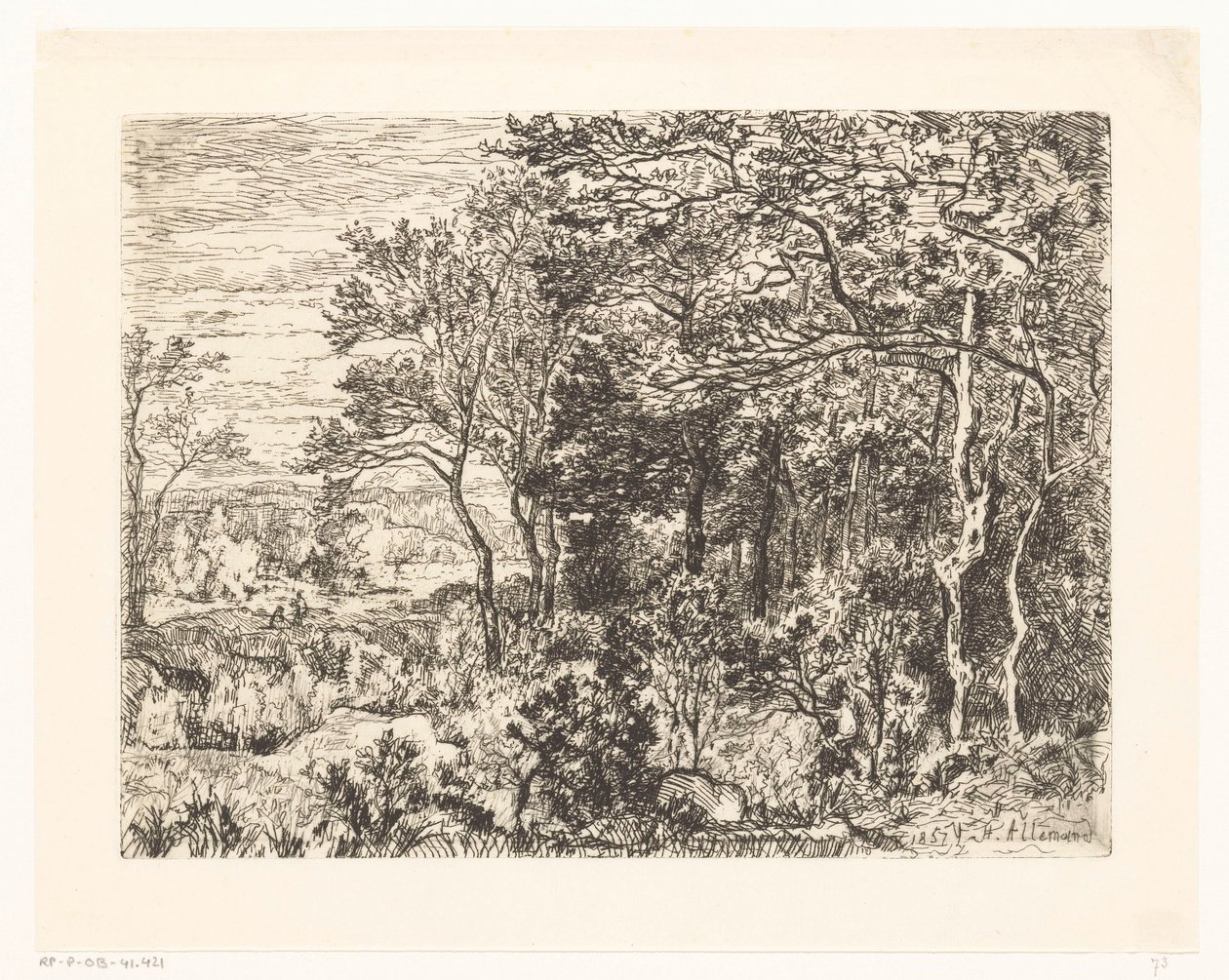 Figures at the Edge of a Forest by Hector Allemand