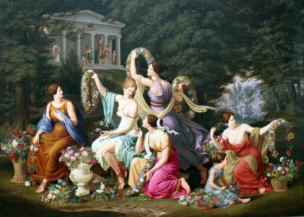 Wreath Makers by Heinrich Anton Dahling