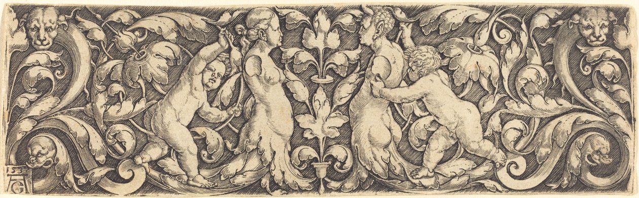 Cross Panel with Vine in Center and Tritons
