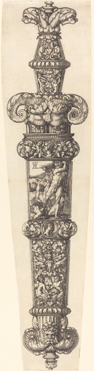 Design for a Dagger Sheath with Cain and Abel, 1539 by Heinrich Aldegrever