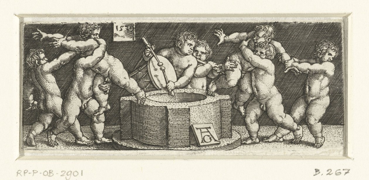Frieze with Children at a Well by Heinrich Aldegrever