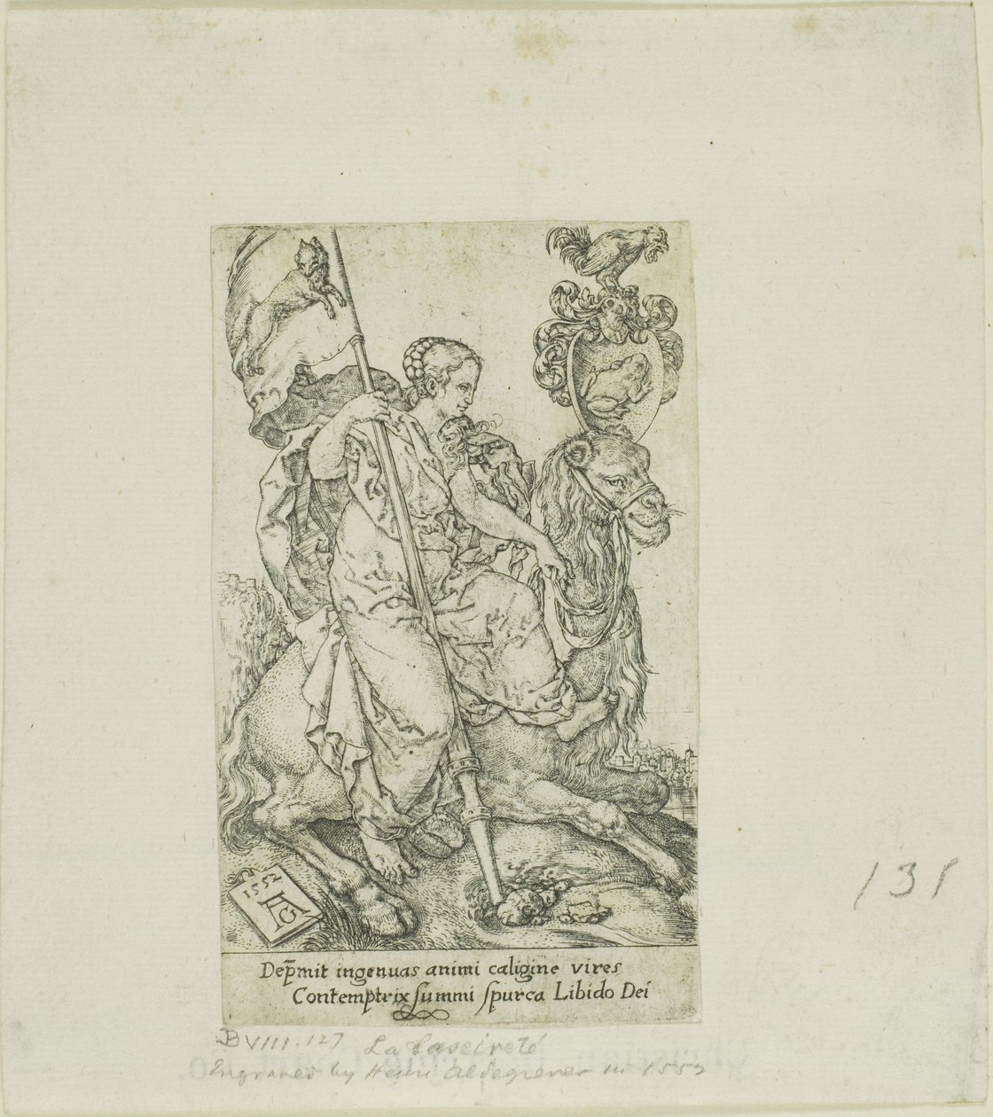 Lust, from Virtues and Vices by Heinrich Aldegrever