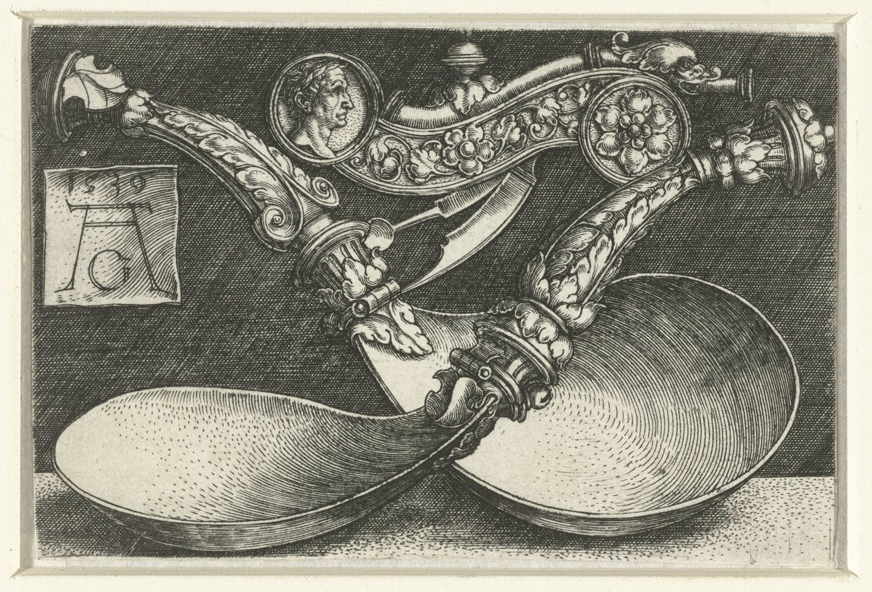 Design for Two Spoons and a Whistle by Heinrich Aldegrever