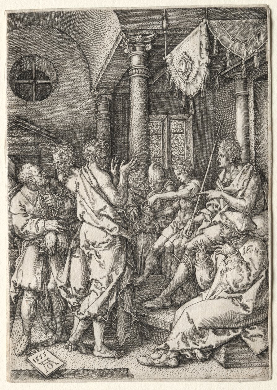 The Story of Susanna: Daniel Cross-Examining the Elders by Heinrich Aldegrever