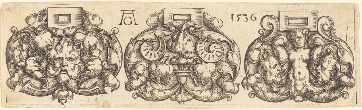 Three Buckles of Girdles Side by Side, 1536 by Heinrich Aldegrever