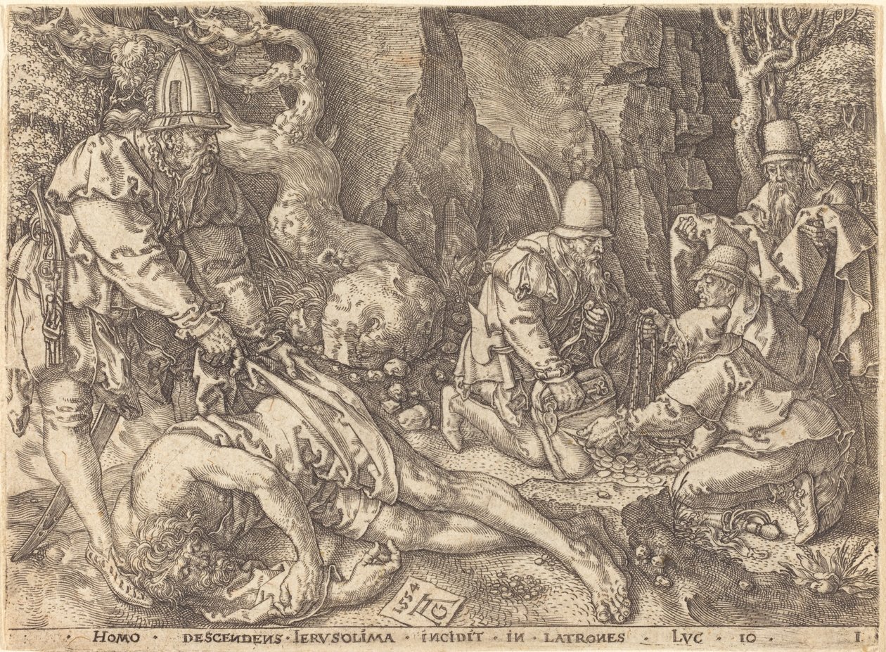 Traveler among Thieves by Heinrich Aldegrever