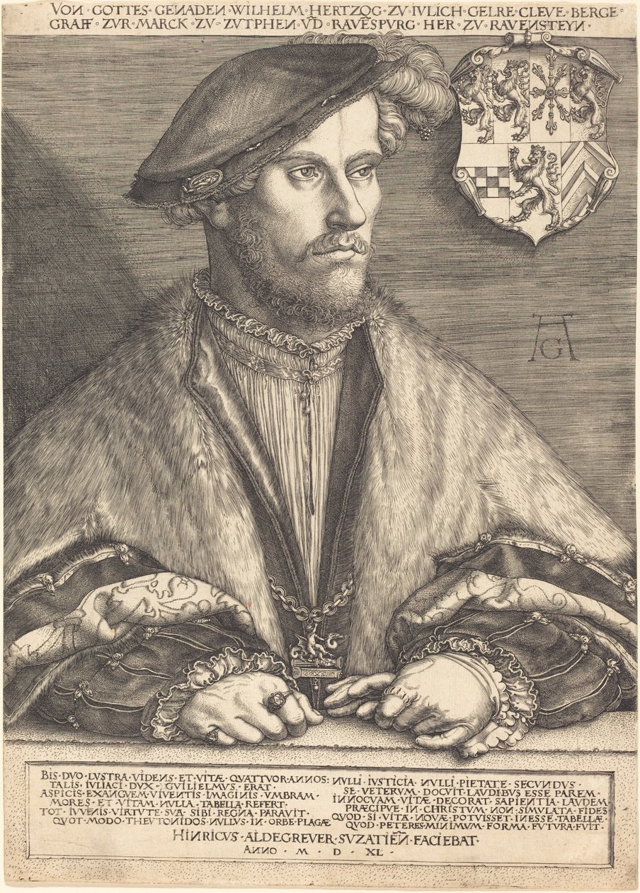 Wilhelm V, Duke of Julich, Cleve and Berg by Heinrich Aldegrever