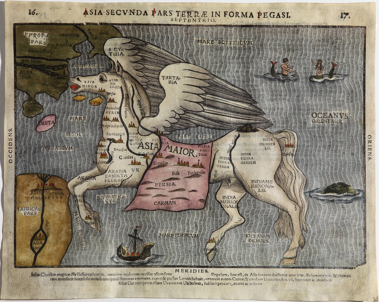 Asia in the Form of Pegasus by Heinrich Bünting