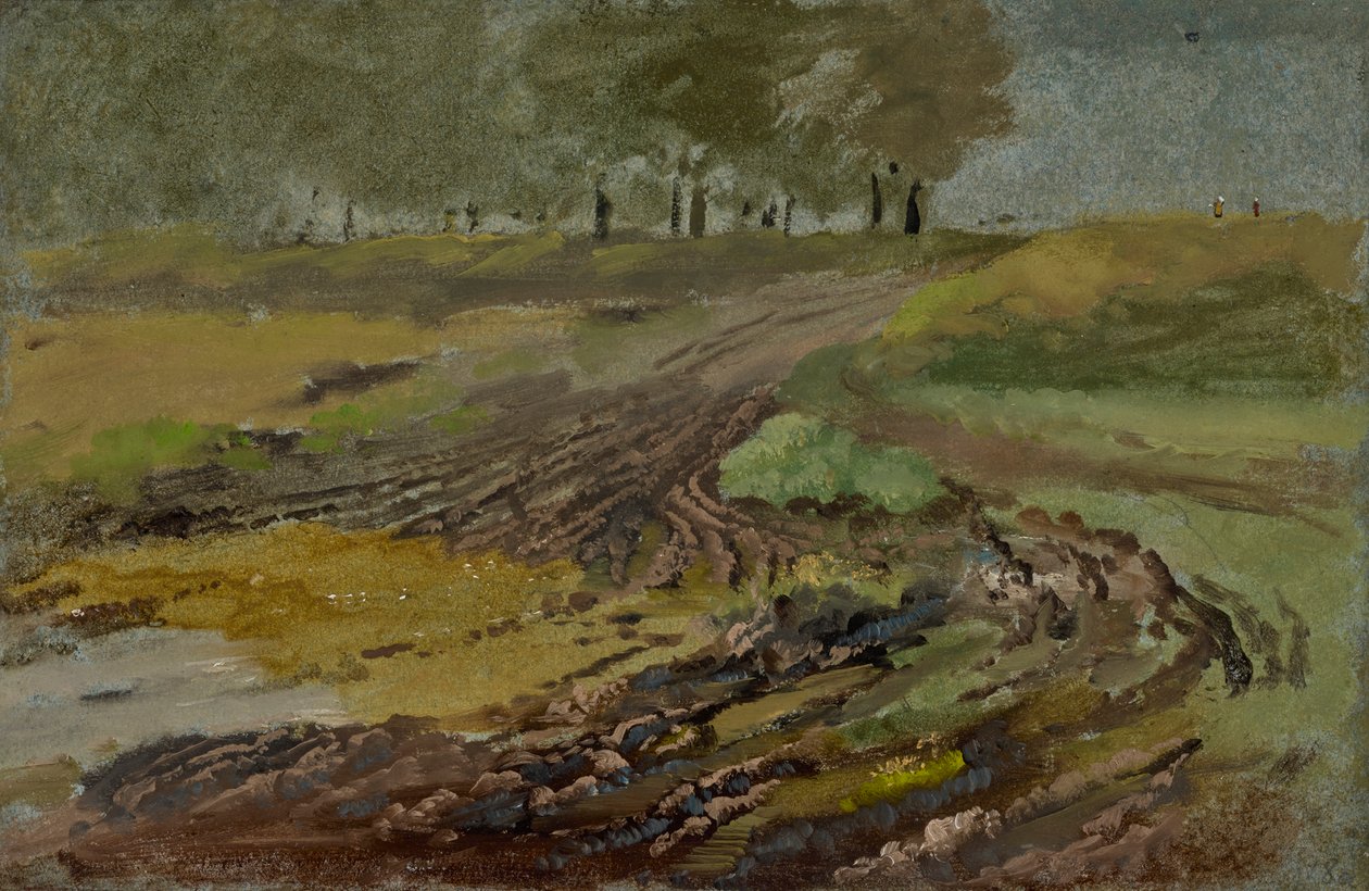 Cart Tracks in the Field by Heinrich Burkel