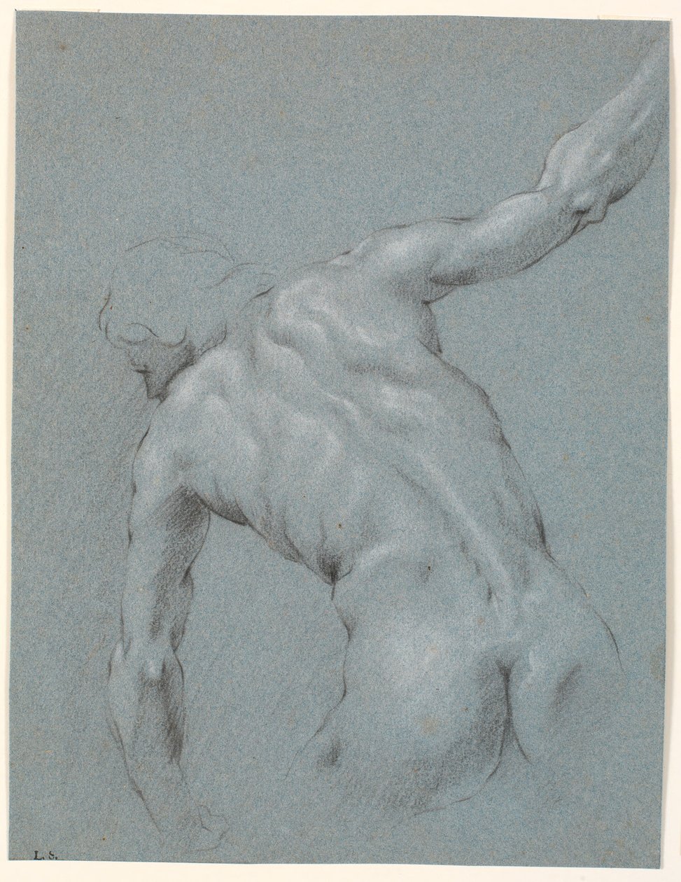 Bent Male Model, Seen from the Back by Heinrich Dittmers