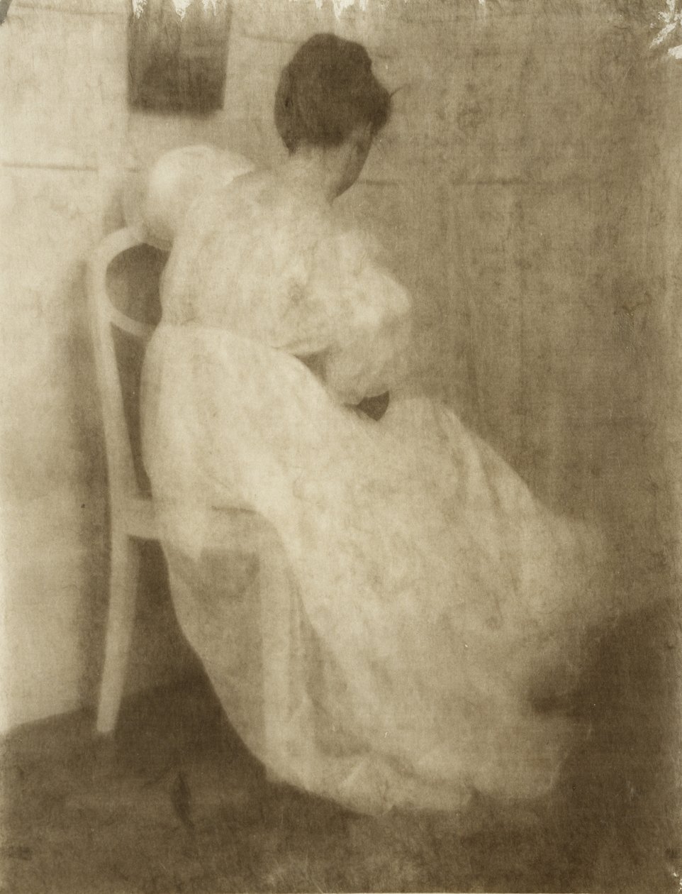 Mary Warner on a White Chair, c.1910 by Heinrich Kuhn