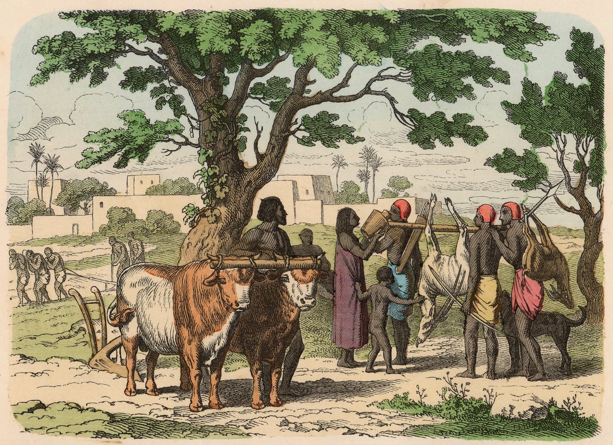 Ancient Egypt: farming and hunting by Heinrich Leutemann
