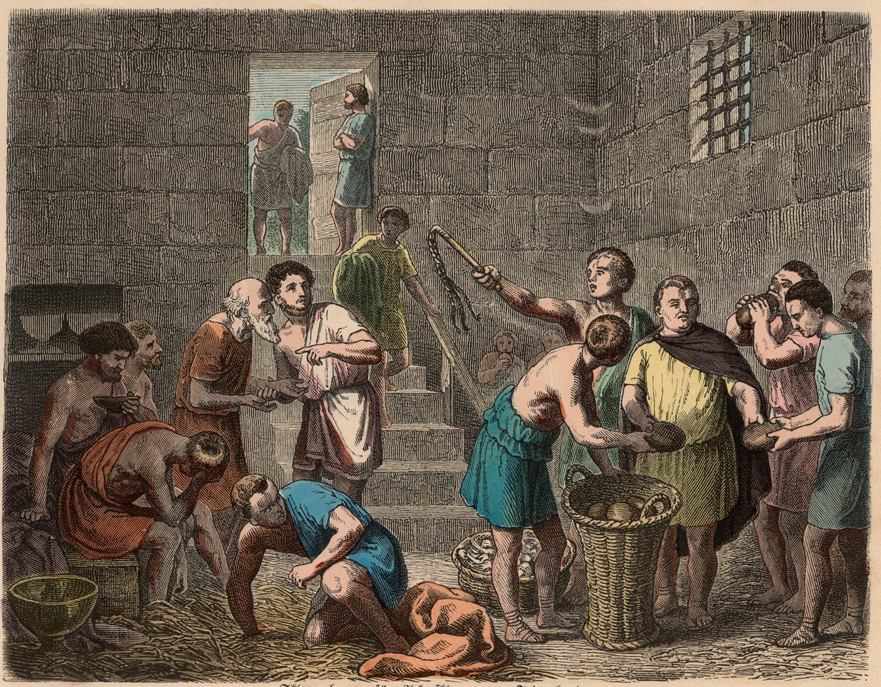 Ancient Rome Distribution of Food to Slaves in the Evening 1866