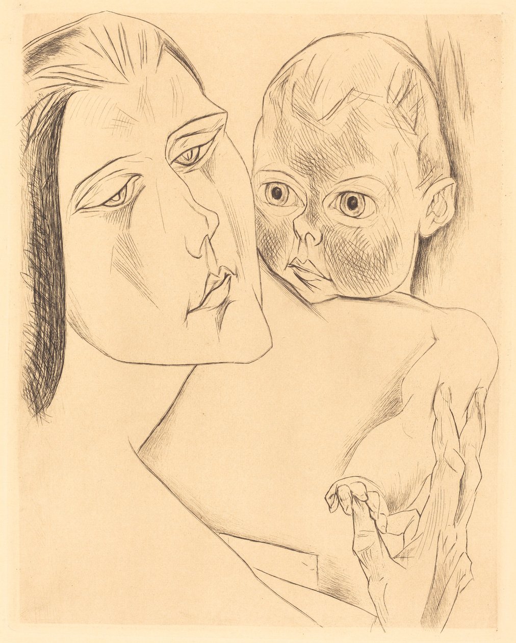 Mother and Child by Heinrich Nauen