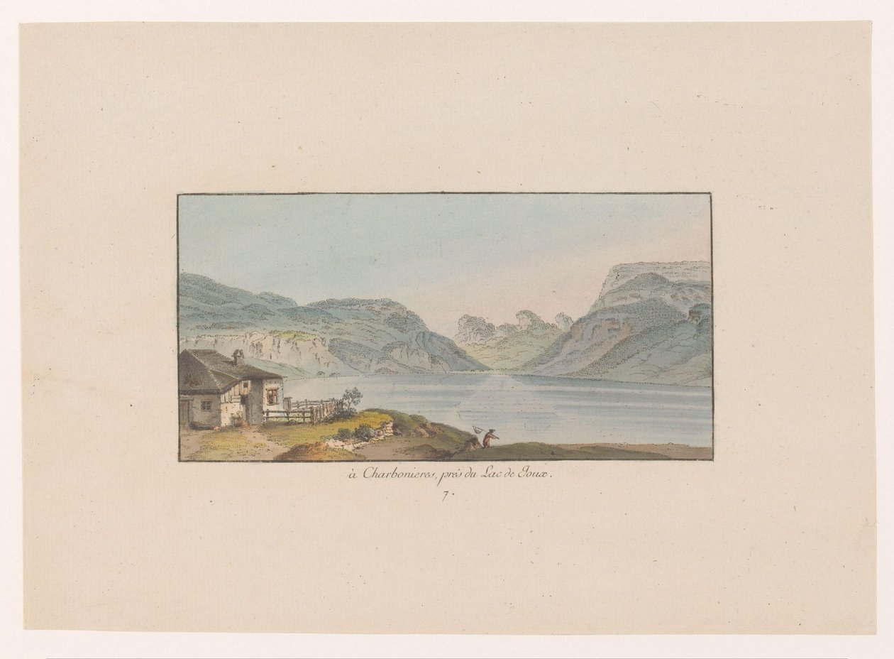 View of Les Charbonnières Near the Lac de Joux by Heinrich Rieter