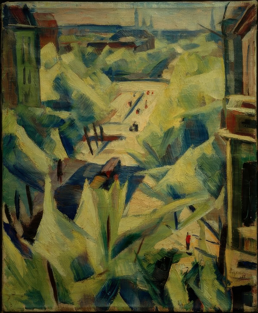 View from the Studio of Mundsburger Damm and the City Center by Heinrich Stegemann