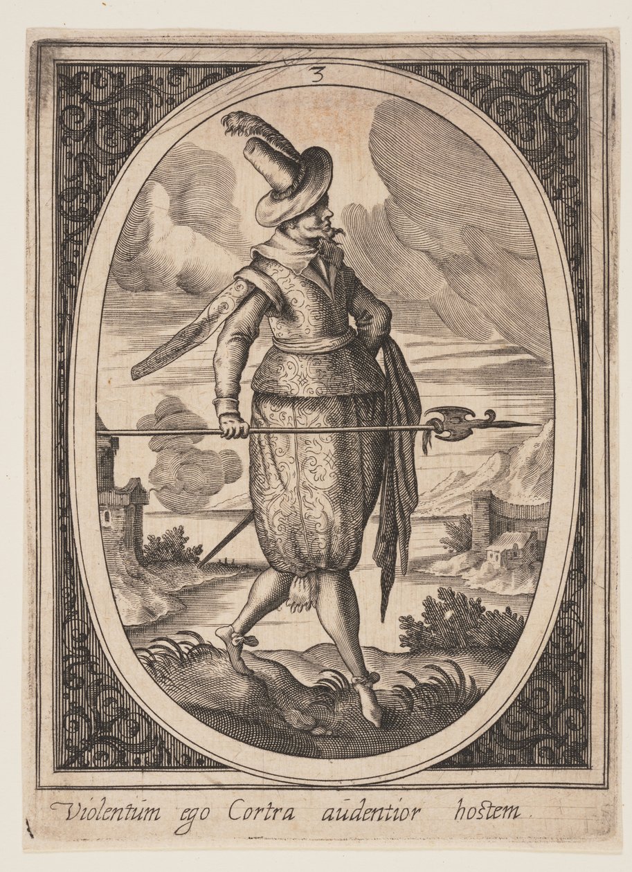 Plate 3 from Military Figures by Heinrich Ulrich