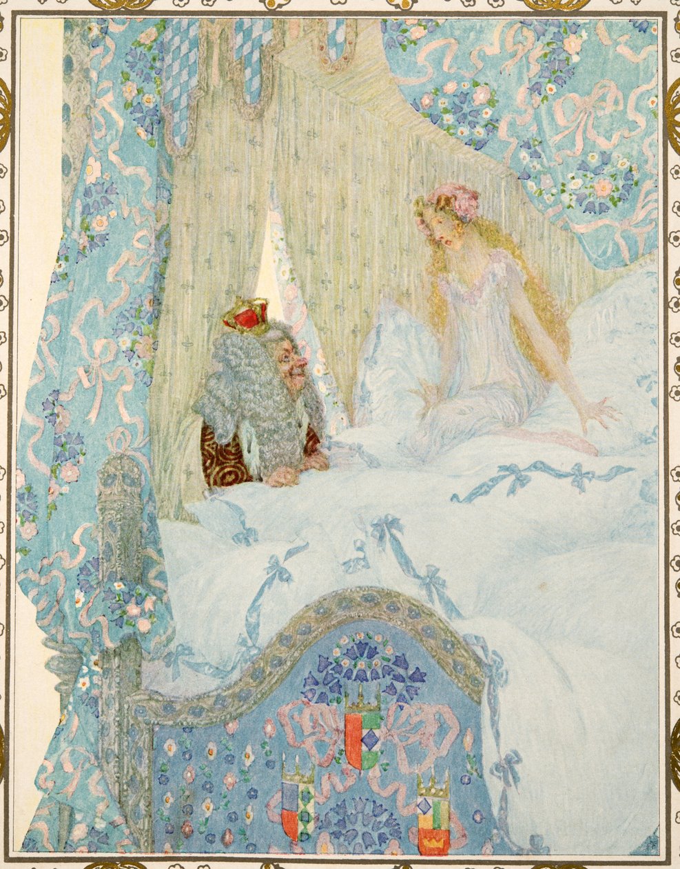 The Princess on the Pea from Tales by Hans Christian Andersen, pub. 1911 by Heinrich and Urban Lefler