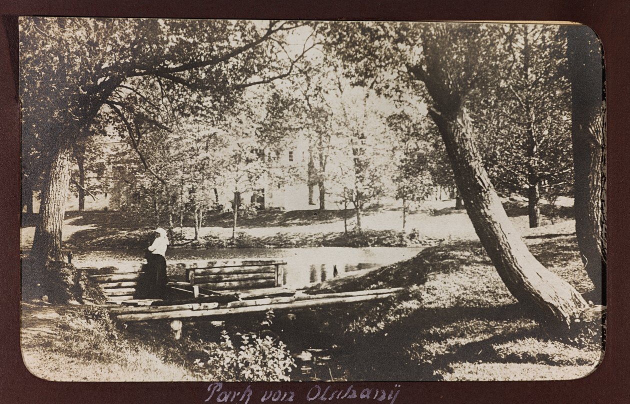 First World War: Ukraine in the years 1914-1916 during the invasion of the German army. A park by Heldenfriedhof Dsessentniki (attr. to)